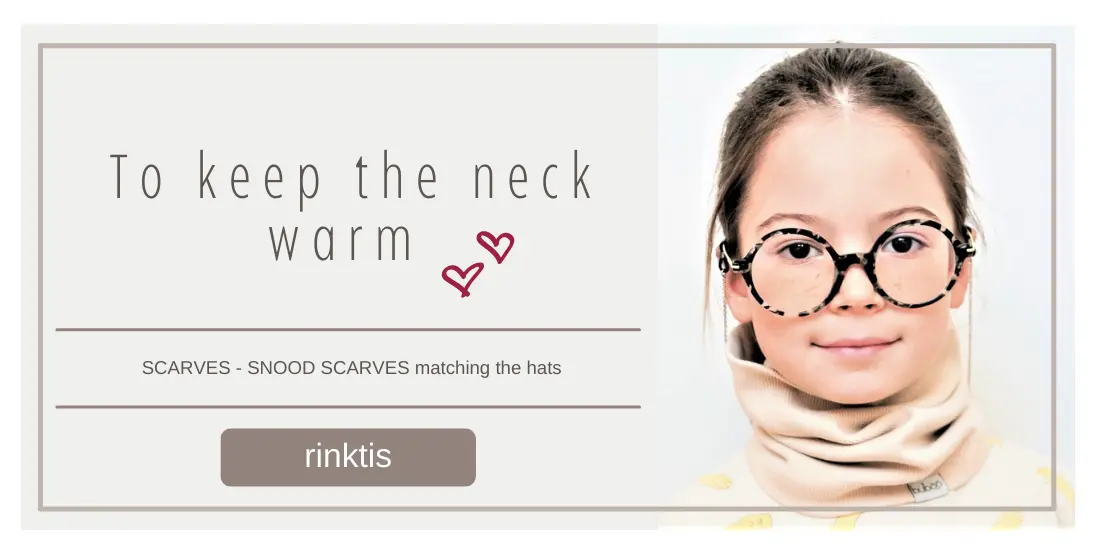 Scarves, neck snoods for children for autumn